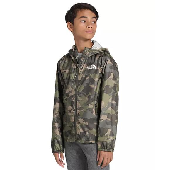 The North Face Other - The North Face Boy’s Camo Lightweight Zip Up Windbreaker Hoodie Size Large 14/16